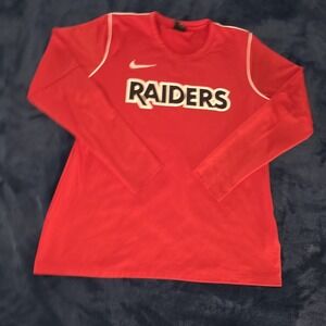 Nike Dri Fit Crewneck Sweatshirt Mens Large Red Las Vegas Raiders